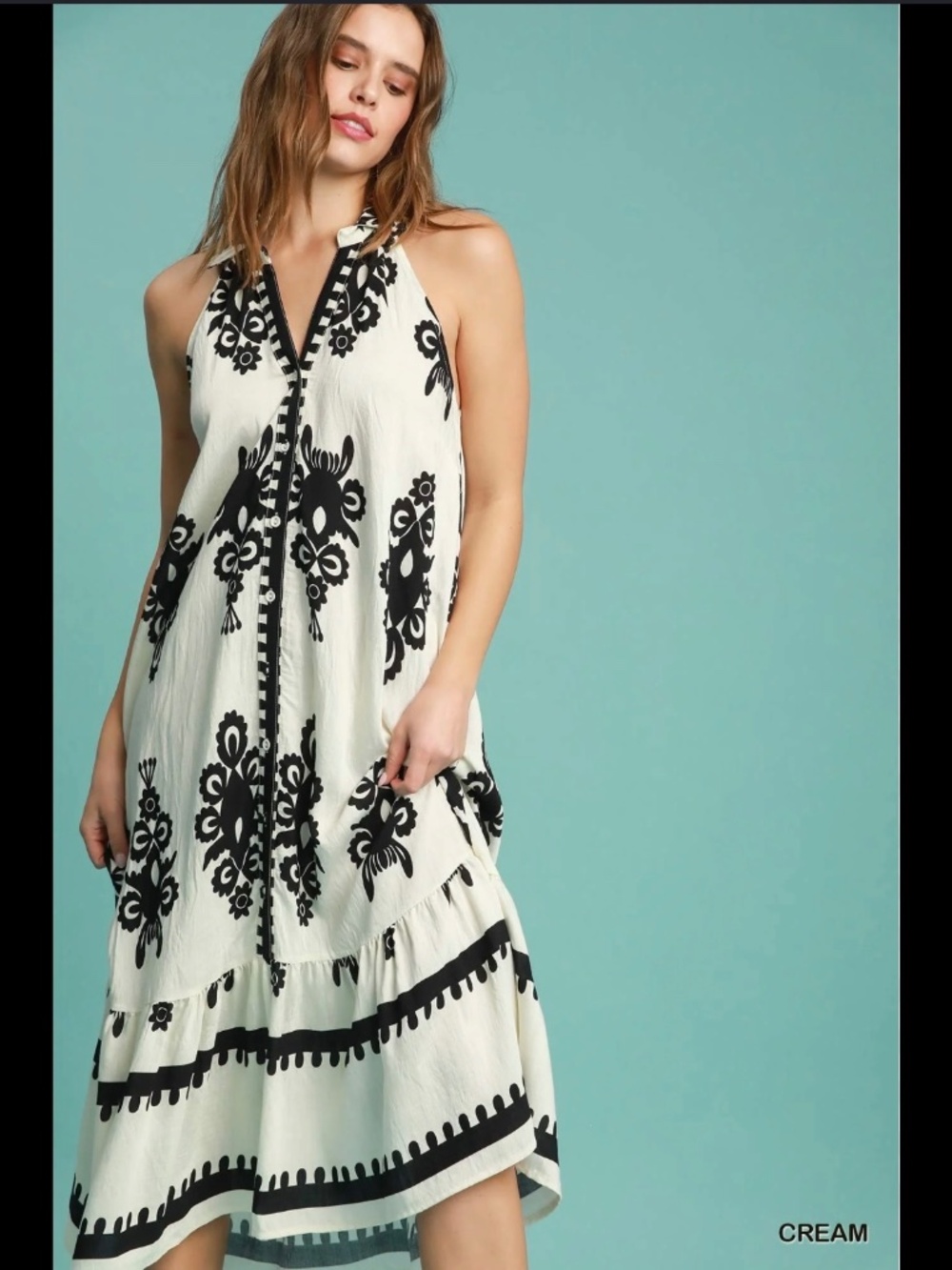 Black and White Maxi Sun dress size  Large